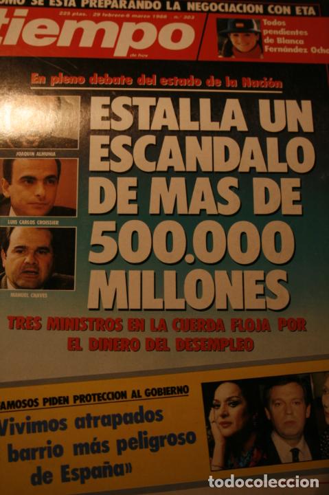 Coleccionismo de Revistas y Peri&oacute;dicos: REVISTA TIEMPO REPORTAJE ISABEL PANTOJA RECORTES