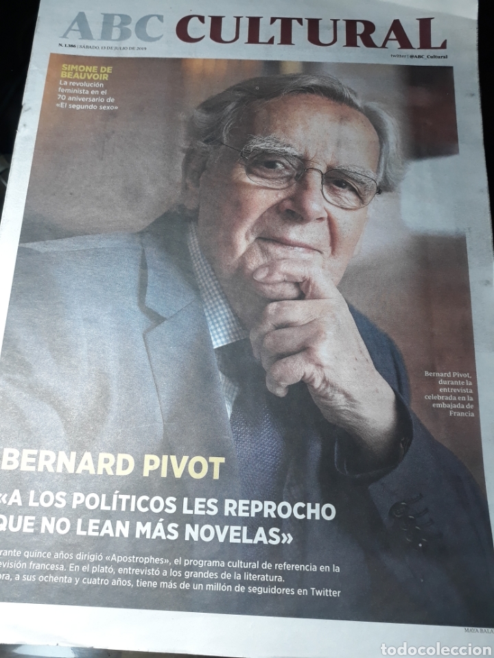 Coleccionismo de Revistas y Peri&oacute;dicos: ABC CULTURAL N&deg;1386.13 JULIO 2019. BERNARD PIVOT . ENTREVISTA