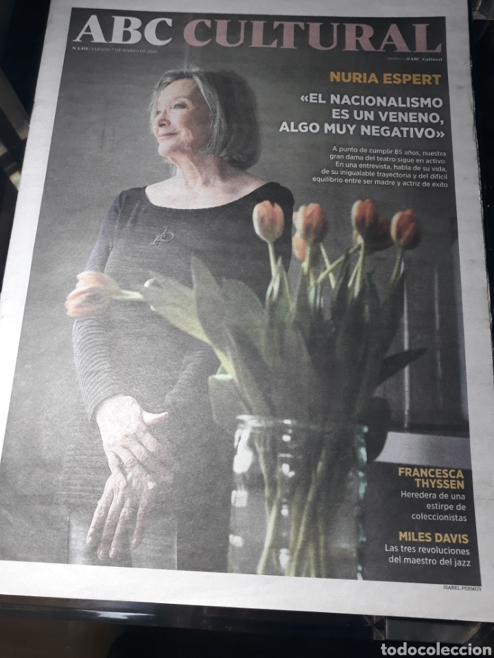 Coleccionismo de Revistas y Peri&oacute;dicos: ABC CULTURAL N&deg; 1415 . 7 MARZO 2020 ENTREVISTA A NURIA ESPERT