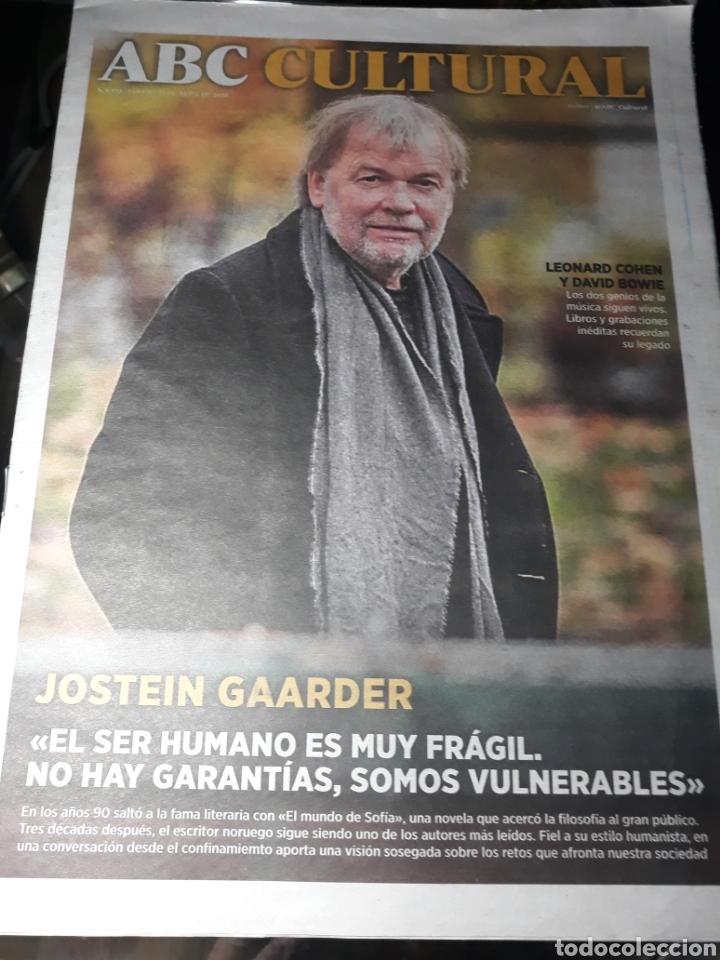 Coleccionismo de Revistas y Peri&oacute;dicos: ABC CULTURAL N&deg; 1422 . 25 ABRIL 2020 . ENTREVISTA A JOSTEIN GAARDER .