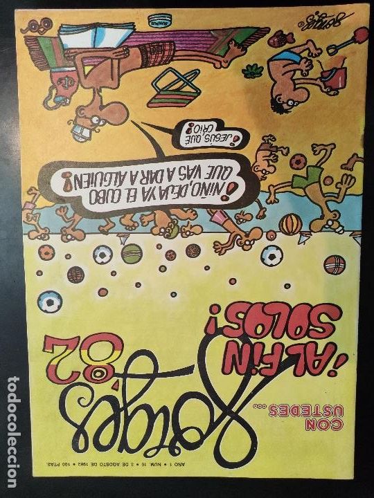 Coleccionismo de revistas y peri&oacute;dicos: FORGES N&ordm; 16 MUNDIAL DE FUTBOL DEL '82 1982 - AL FIN SOLOS, CON USTEDES, AGOSTO