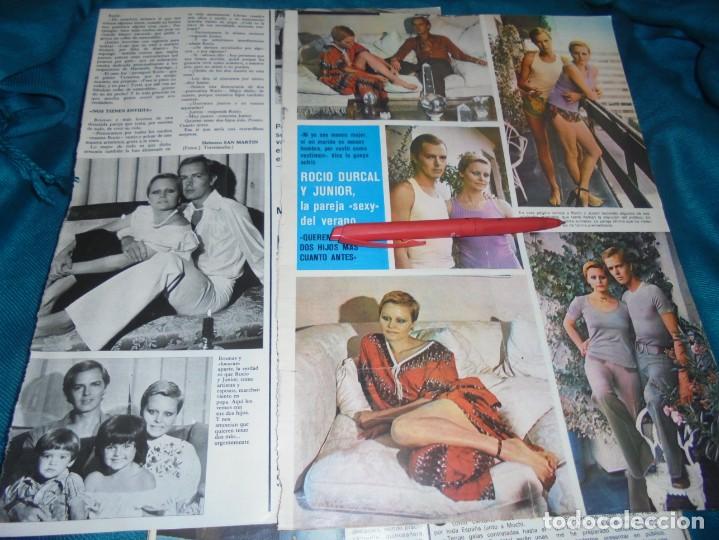Coleccionismo de Revistas y Peri&oacute;dicos: RECORTE : ROCIO DURCAL Y JUNIOR, LA PAREJA SEXY DEL VERANO. SEMANA, AGOSTO 1976 (#)