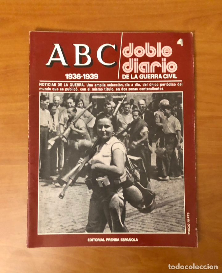 Coleccionismo de Revistas y Peri&oacute;dicos: ABC, DOBLE DIARIO DE LA GUERRA CIVIL, 1936-1939, NUMERO 4, (EDITORIAL PRENSA ESPA&Ntilde;OLA)