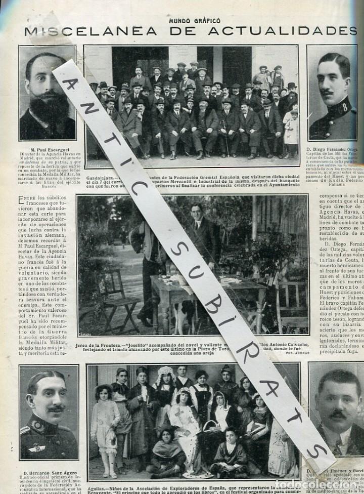 Coleccionismo de revistas y peri&oacute;dicos: REVISTA A&Ntilde;O 1915 TEATRO EN AGUILAS MARQUESA O'GAVAN ESQUI Y TRINEOS EN RIBES DEPORTE FEMENINO