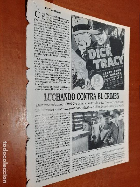 Coleccionismo de Revistas y Peri&oacute;dicos: DICK TRACY. 10 P&Aacute;GINAS. ART&Iacute;CULO. GRAPA. BUEN ESTADO.