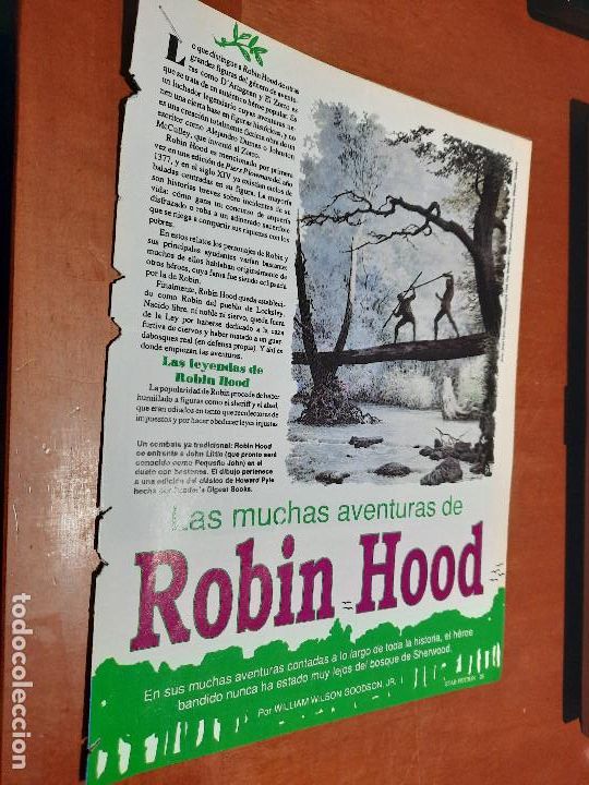 Coleccionismo de Revistas y Peri&oacute;dicos: ROBIN HOOD. SUS AVENTURAS. 14 P&Aacute;GINAS. ART&Iacute;CULO. GRAPA. BUEN ESTADO.