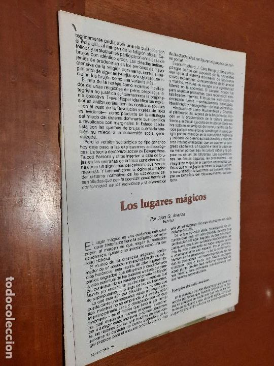 Coleccionismo de Revistas y Peri&oacute;dicos: LOS LUGARES M&Aacute;GICOS. JUAN G. ATIENZA. 8 P&Aacute;GINAS. EXTRAIDO DE UNA REVISTA. BUEN ESTADO