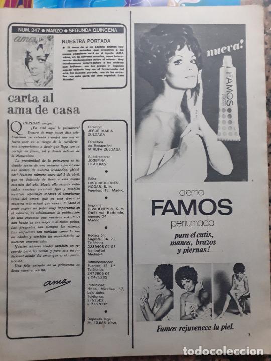 Coleccionismo de revistas y peri&oacute;dicos: sara montiel ANUNCIO CREMA DE MANOS FAMOS