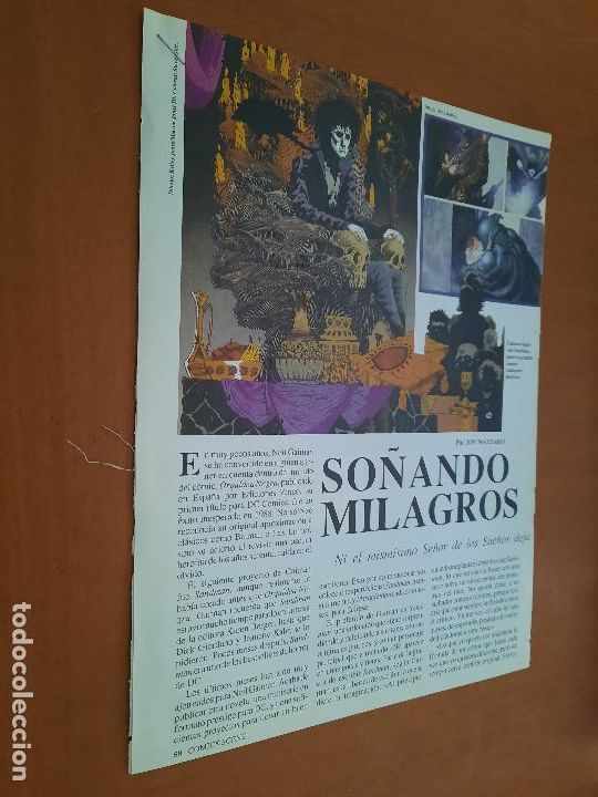 Coleccionismo de revistas y peri&oacute;dicos: NEIL GAIMAN COMIC. 6 P&Aacute;GINAS. ART&Iacute;CULO. EXTRAIDO DE REVISTA. BUEN ESTADO