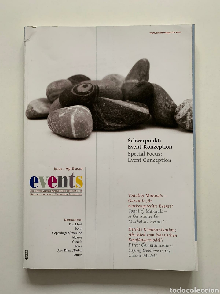Coleccionismo de revistas y peri&oacute;dicos: Events Magazine for Mettings, Incentives, Congresses, Exhibitions. Turismo MICE. Viajes. Congresos.