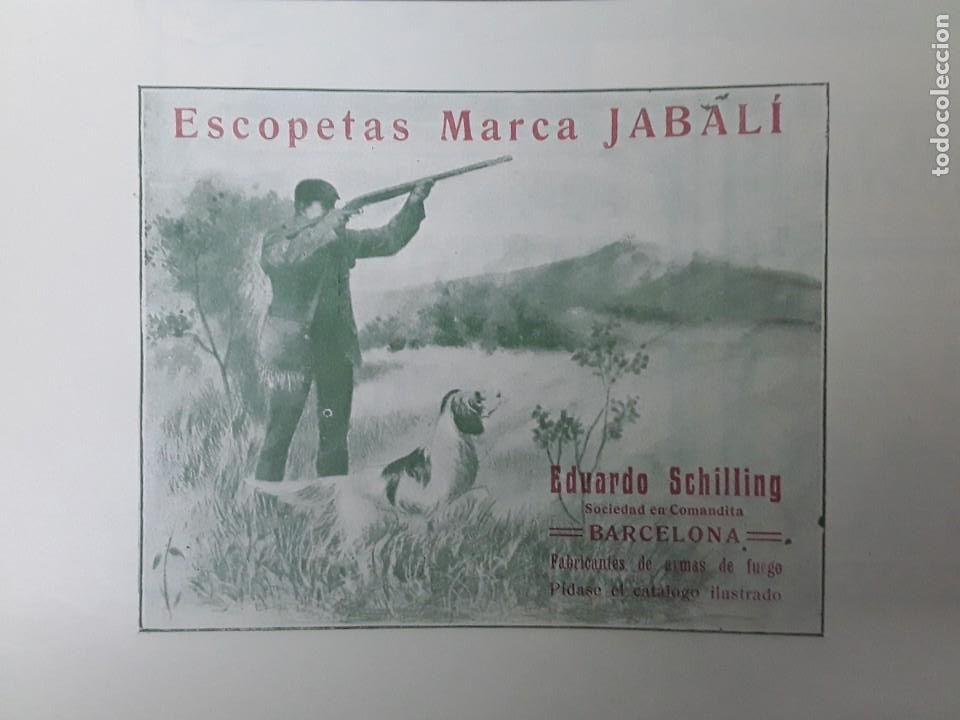 Collezionismo di Riviste e Giornali: ESCOPETAS MARCA JABALI EDUARDO SCHILLING BARCELONA HOJA REVISTA A&Ntilde;O 1906