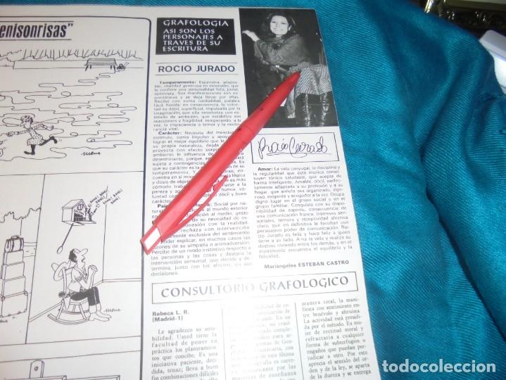 Coleccionismo de Revistas y Peri&oacute;dicos: RECORTE : GRAFOLOGIA : ROCIO JURADO. SEMANA, MAYO 1976 (#)