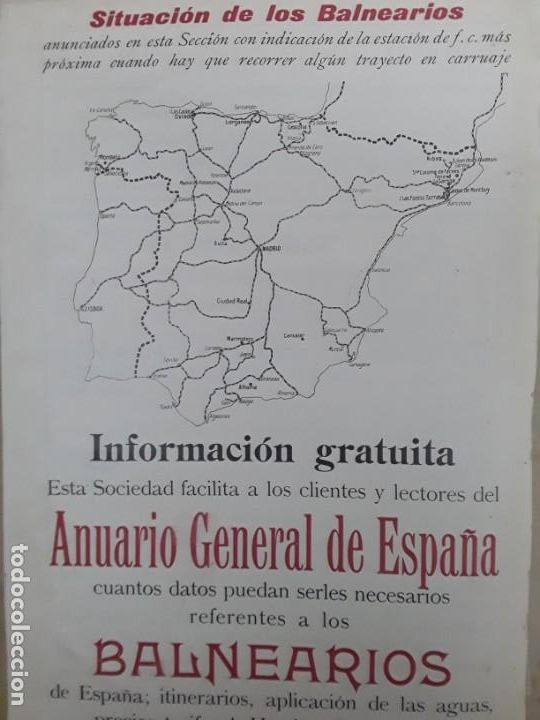 Colecionismo de Revistas e Jornais: SITUACION DE LOS BALNEARIOS EN ESPA&Ntilde;A CALDAS MONTBUY MONDALIZ MARMOLEJO AVILA 8 HOJAS A&Ntilde;O 1921