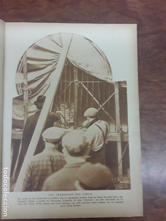 Collezionismo di Riviste e Giornali: LAS TRAGEDIAS DEL CIRCO.MUERTE DOMADOR HUBIN BAJO LAS ZARPAS LEON CHORERA HOJA REVISTA 1936