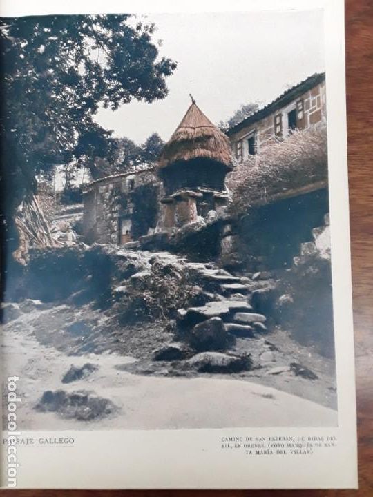 Collezionismo di Riviste e Giornali: PAISAJE GALLEGO .CAMINO DE SAN ESTEBAN DE RIBAS DEL SIL ORENSE HOJA REVISTA A&Ntilde;O 1933