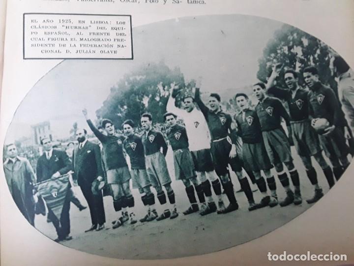 Collezionismo di Riviste e Giornali: PARTIDO FUTBOL ESPA&Ntilde;A -PORTUGAL EN VIGO EQUIPOS DE FUTBOL BALAIDOS 6 HOJAS REVISTA A&Ntilde;O 1933