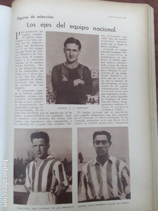 Coleccionismo de Revistas y Peri&oacute;dicos: LOS EJES EQUIPO NACIONAL FUTBOL EQUIPO SEVILLA F.C VENCEDOR BETIS MARIANO CA&Ntilde;ARDO CICLISMO A&Ntilde;O 1930