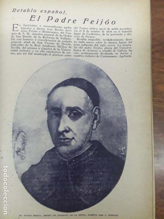 Collezionismo di Riviste e Giornali: EL PADRE FEIJOO FRAY BENITO JERONIMO FEIJOO Y MONTENEGRO ORENSE CASDEMIRO REVISTA A&Ntilde;O 1934