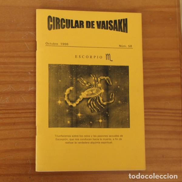 Colecionismo de Revistas e Jornais: CIRCULAR DE VAISAKH 58 OCTUBRE 1998. ESCORPIO HOROSCOPO MEDITACION INDIA DHANISHTHA...