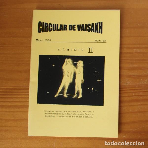 Colecionismo de Revistas e Jornais: CIRCULAR DE VAISAKH 53 GEMINIS MAYO 1998 HOROSCOPO MEDITACION INDIA DHANISHTHA...