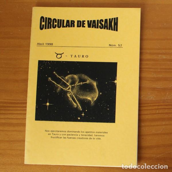 Colecionismo de Revistas e Jornais: CIRCULAR DE VAISAKH 52 TAURO ABRIL 1998 TAURO HOROSCOPO MEDITACION INDIA DHANISHTHA...