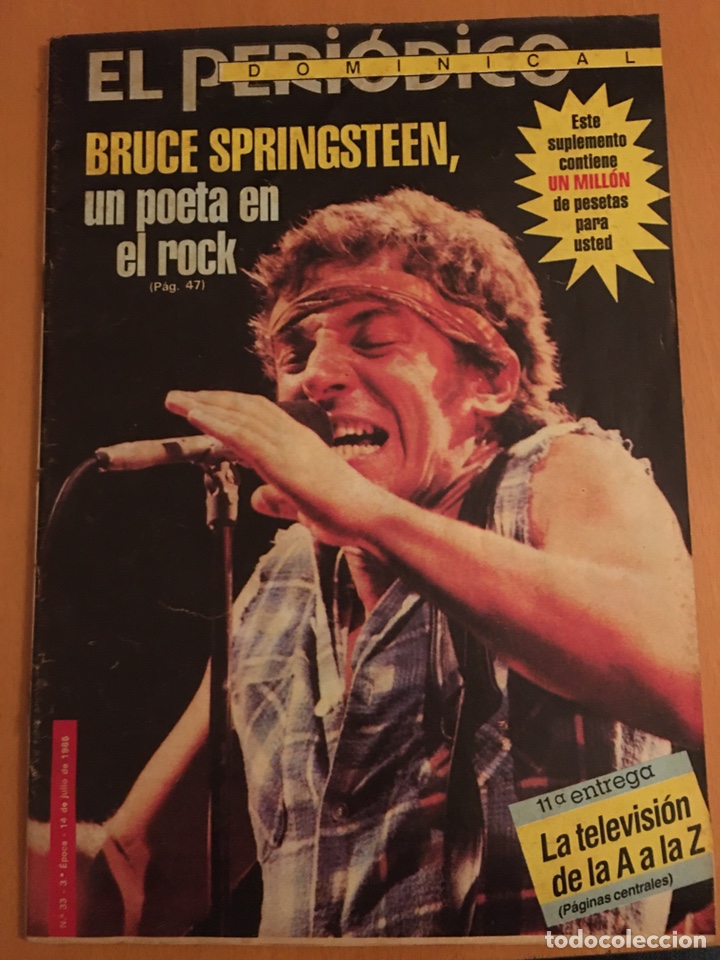 Sammeln von Zeitschriften und Zeitungen: Dominical El Peri&oacute;dico Julio 1985 Bruce Springsteen