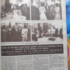 Coleccionismo de Revistas y Periódicos: IRENE DE HOLANDA BODA RELA SIN REPRESENTACION DE LA FAMILIA REAL HOLANDESA. Lote 379197174