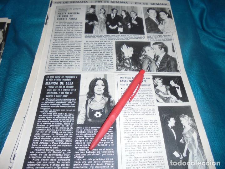 Coleccionismo de revistas y peri&oacute;dicos: RECORTE : FIESTA EN CASA DE VICENTE PARRA : PILAR VELAZQUEZ... SEMANA, ENERO 1976 (#)