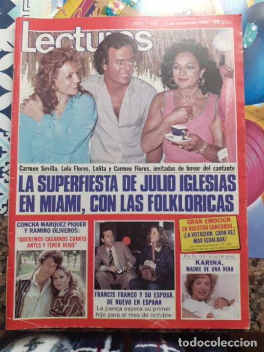 Coleccionismo de Revistas y Peri&oacute;dicos: RECORTE PORTADA DE LOLA FLORES CARMEN SEVILLA JULIO IGLESIAS KERINA CONCHA MARQUEZ PIQUER