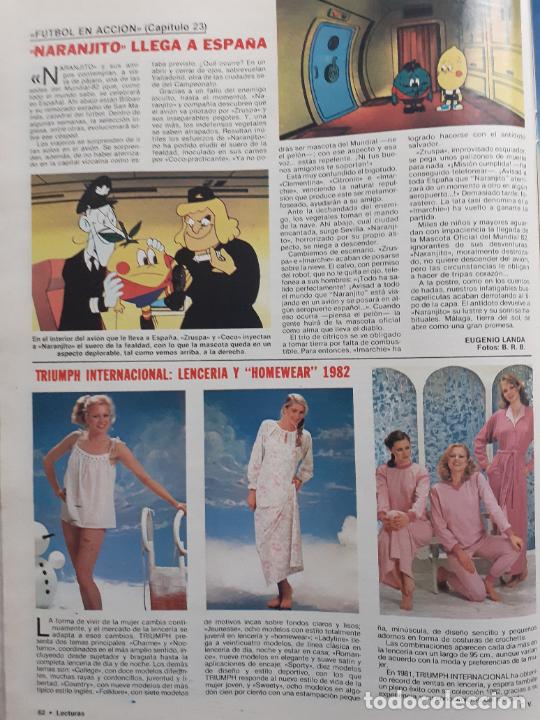 Coleccionismo de Revistas y Peri&oacute;dicos: NARANJITO FUTBOL EN ACCION LENCERIA TRIUMPH INTERNACIONAL