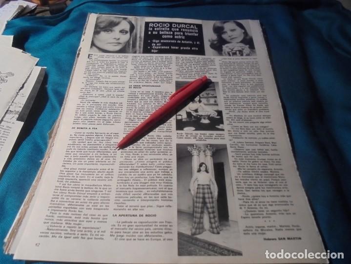 Coleccionismo de Revistas y Peri&oacute;dicos: RECORTE : ROCIO DURCAL. SEMANA, DCMBRE 1972 (#)