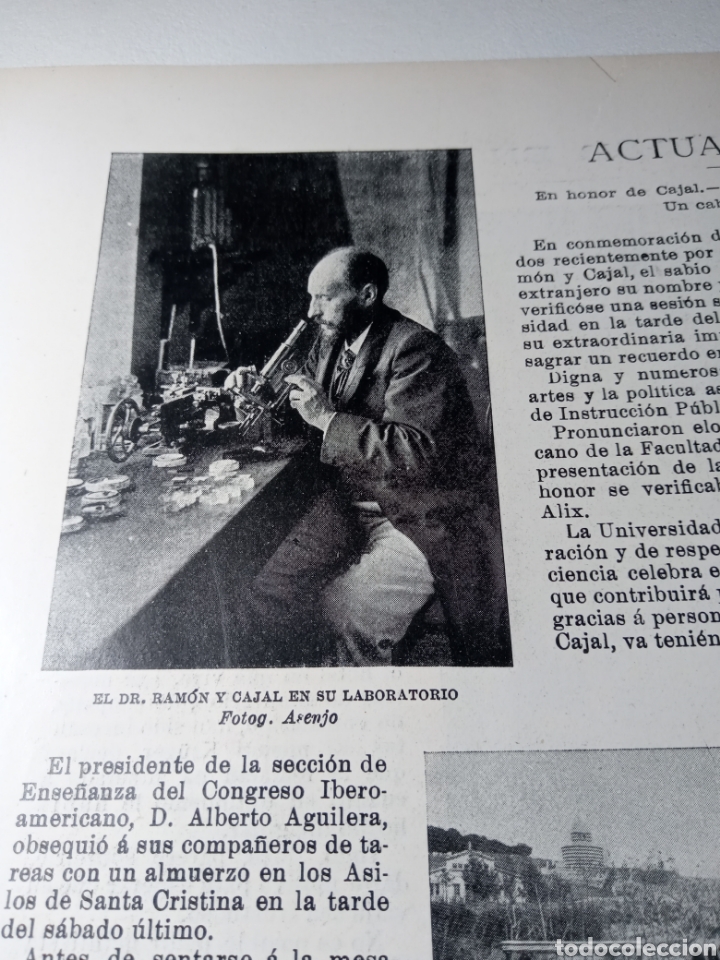 Coleccionismo de Revistas y Peri&oacute;dicos: Ramon y Cajal. Asilos de la Moncloa. Madrid. Revista blanco y negro