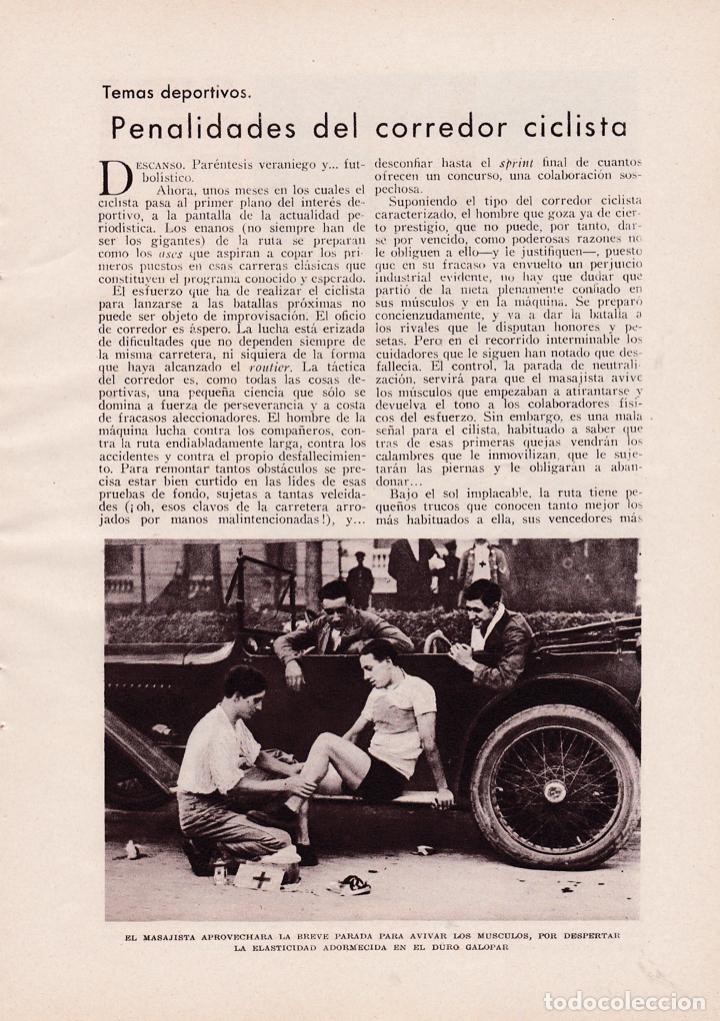 Coleccionismo de Revistas y Peri&oacute;dicos: * CICLISMO * Penalidades del corredor ciclista / Tom Ray -1931
