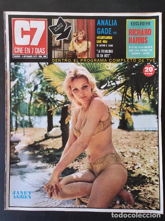 Coleccionismo de Revistas y Peri&oacute;dicos: REVISTA C7 N&ordm; 604 - A&Ntilde;O 1972 - ANALIA GADE BRIGITTE BARDOT RICHARD HARRIS PATRULLA JUVENIL