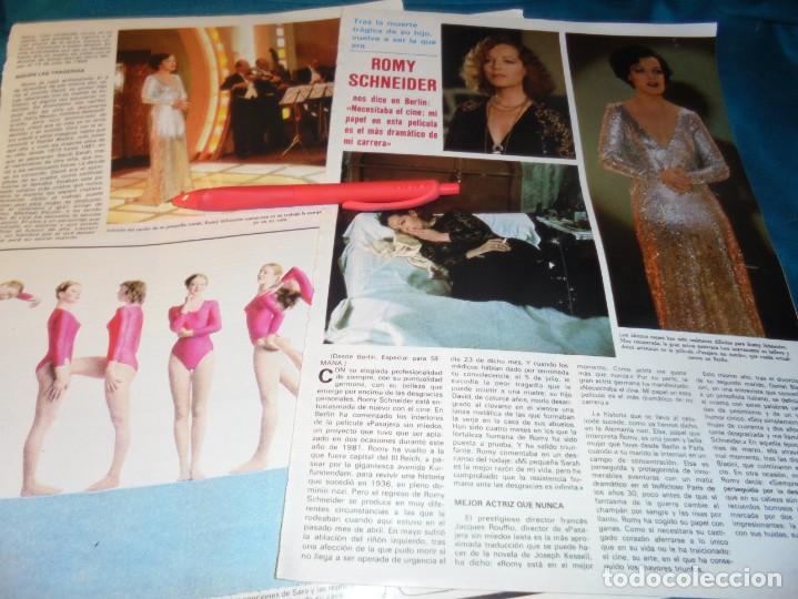 Coleccionismo de Revistas y Peri&oacute;dicos: RECORTE : ROMY SCHNEIDER, TRAS LA MUERTE DE SU HIJO. SEMANA, DCMBRE 1981 (#)