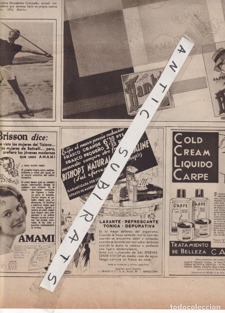 Coleccionismo de revistas y peri&oacute;dicos: VANGUARDIA 1932 CONCURSO DE TIRO EN CARTAGENA HERNANDEZ CORONADO PENTALHON JABALINA URIACH BISHOP'S