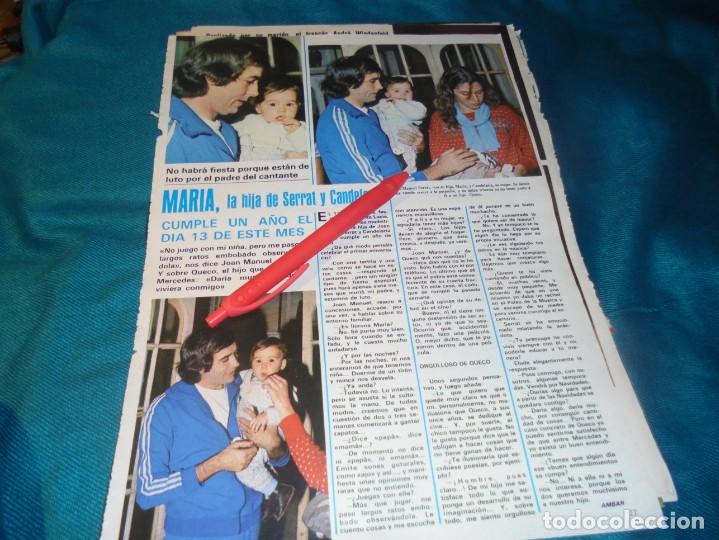 Collezionismo di Riviste e Giornali: RECORTE : JOAN MANUEL SERRAT CON SU FAMILIA. SEMANA, DCMBRE 1980 (#)