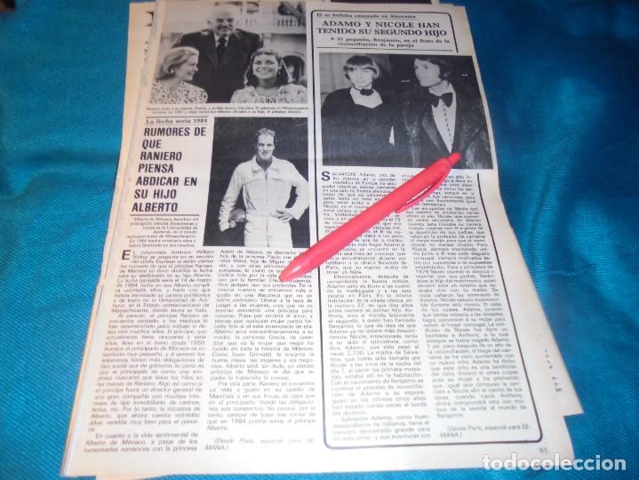 Collection Magazines and Newspapers: RECORTE : ADAMO. CAROLINA DE MONACO. SEMANA, DCMBRE 1980 (#)