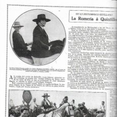 Coleccionismo de Revistas y Periódicos: 1925 SEVILLA ROMERIA QUINTILLO NUEVO TRANVIA MADRID ALGEMESI CORONACION VIRGEN PILAR MILLAN ASTRAY