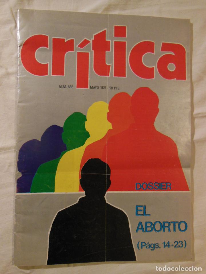 Colecionismo de Revistas e Jornais: CR&Iacute;TICA. Dossier El Aborto. N&uacute;m 665. Mayo 1979