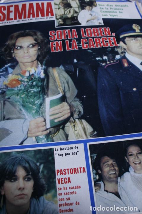 Coleccionismo de Revistas y Peri&oacute;dicos: SOFIA LOREN AMPARO MU&Ntilde;OZ ROCIO JURADO REVISTA SEMANA N&ordm; 2207