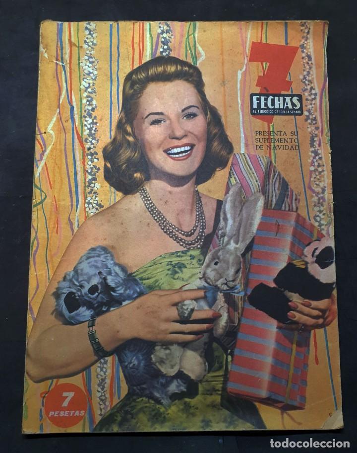 Coleccionismo de Revistas y Peri&oacute;dicos: 7 fechas, suplemento de navidad a&ntilde;o 1957. Pandemia de la gripe asiatica. Sofia Loren - 65 paginas