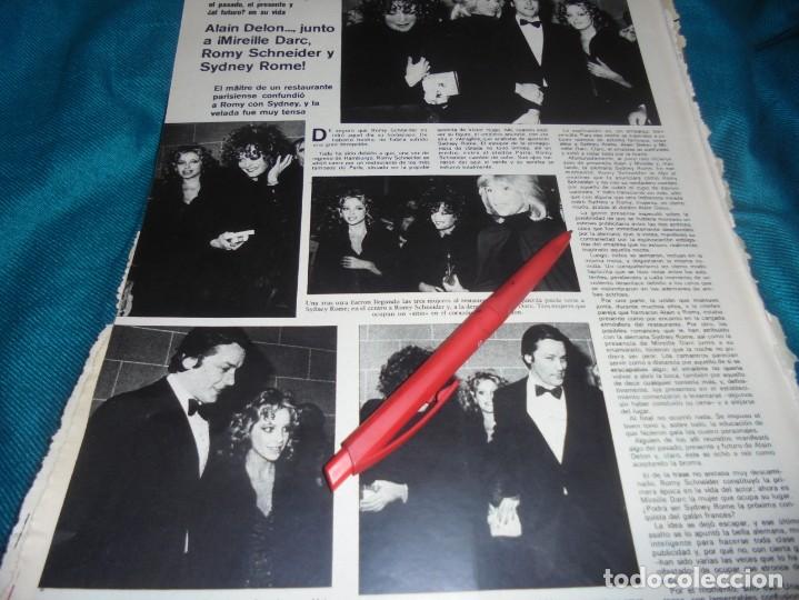 Coleccionismo de Revistas y Peri&oacute;dicos: RECORTE : ROMY SCHNEIDER CON ALAIN DELON, SYDNEY ROME. SEMANA, OCTBRE 1974(#)