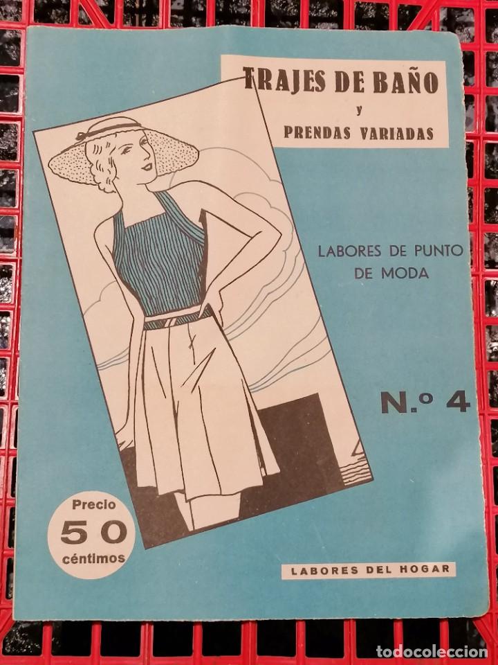 Coleccionismo de revistas y peri&oacute;dicos: LABORES DEL HOGAR - Trajes de ba&ntilde;o y prendas variadas N&ordm; 4 - (Labores de punto de moda)