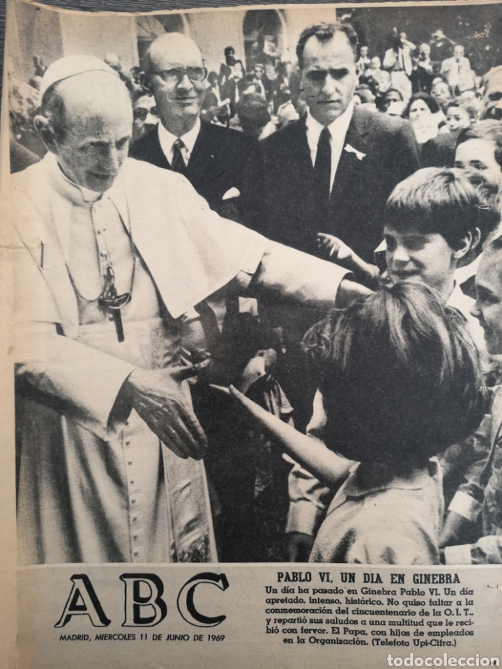 Coleccionismo de Revistas y Peri&oacute;dicos: PERI&Oacute;DICO DIARIO ABC N.&ordm; 19726 11 DE JUNIO DE 1969 HONDA PC-50