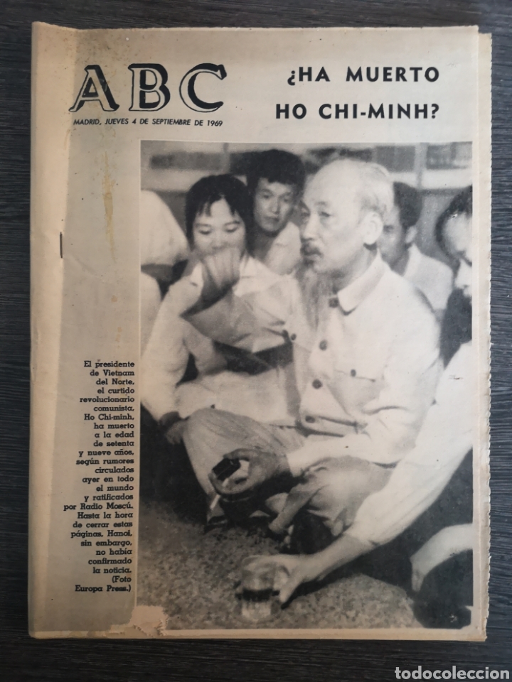Coleccionismo de Revistas y Peri&oacute;dicos: PERI&Oacute;DICO DIARIO ABC N.&ordm; 19799 4 DE SEPTIEMBRE DE 1969