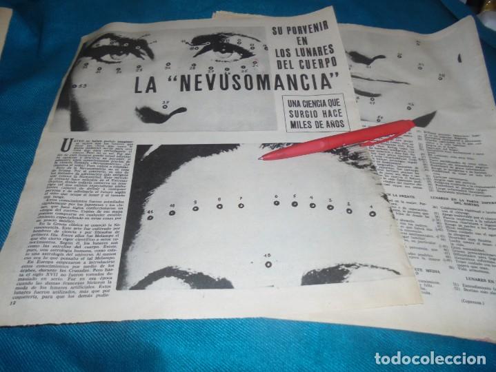 Collezionismo di Riviste e Giornali: RECORTE : LA NEVUSOMANCIA, PORVENIR EN LOS LUNARES DEL CUERPO. SABADO GRAFICO, JULIO 1964 (#)