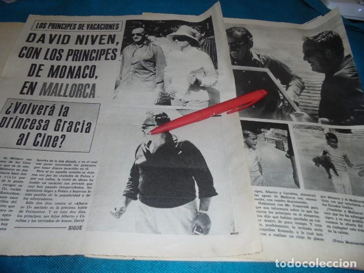 Collezionismo di Riviste e Giornali: RECORTE : DAVID NIVEN Y LOS PRINCIPES DE MONACO EN MALLORCA. SABADO GRAFICO, JULIO 1964 (#)