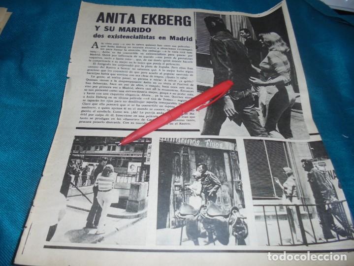 Collezionismo di Riviste e Giornali: RECORTE : ANITA EKBERG EN MADRID. SABADO GRAFICO, JULIO 1964 (#)