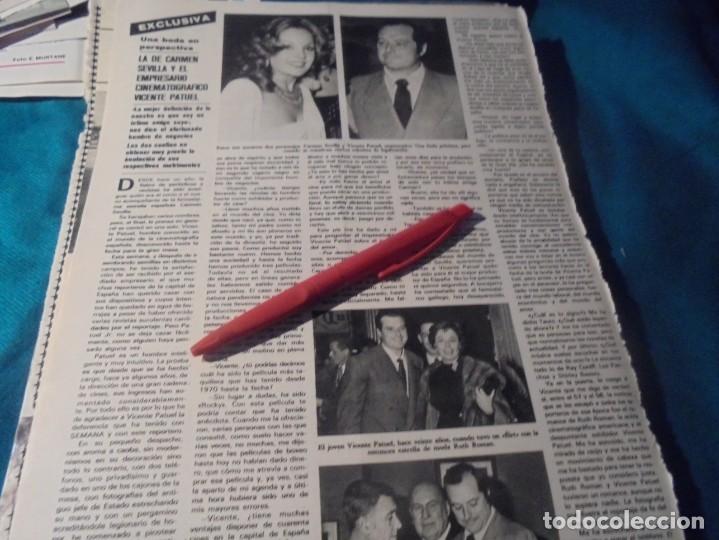 Coleccionismo de Revistas y Peri&oacute;dicos: RECORTE : CARMEN SEVILLA, PROXIMA BODA. SEMANA, ABRIL 1978(#)